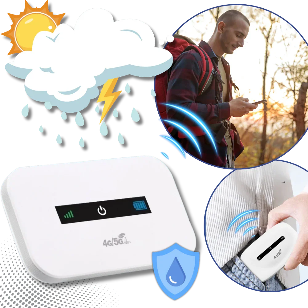 Portable Hotspot Device with 8-Hour Battery and Multi-Band Support for Travel