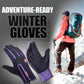 Insulated Winter Gloves with Waterproof Membrane and Touchscreen Tips, Anti-Slip Palm