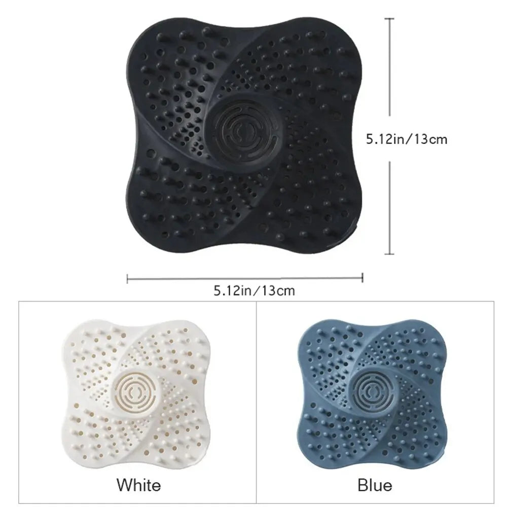 Spiral Rubber Drain Hair Catcher with Suction Cup Base and Lift Handle All Vera Mart
