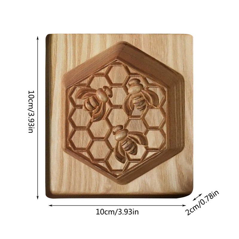 Wooden Cookie Cutter with Seven Seasonal Designs and Press-Lift Mold