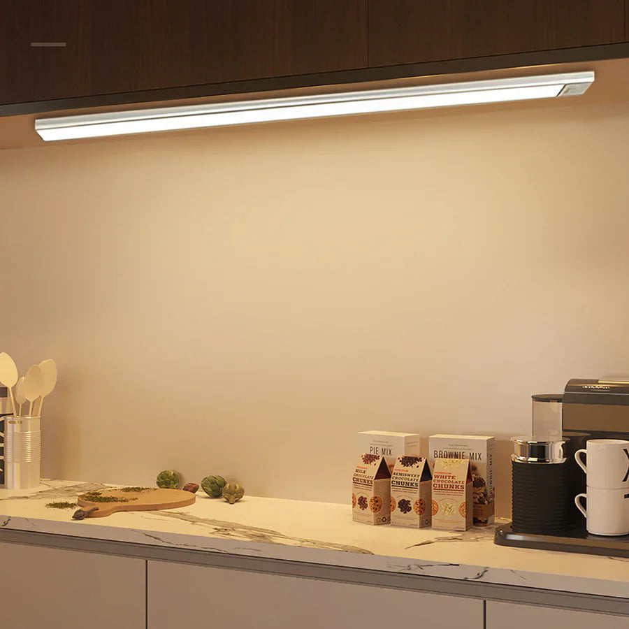 Under Cabinet Motion Sensor Light with Rechargeable Battery and Magnetic Mount, Slim 9mm