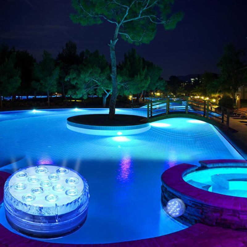 Color Changing Submersible Pool Light with 12-Color Remote and Automatic Modes