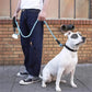 Dog Leash with Reflective Stitching and Padded Grip, Double Rope Construction