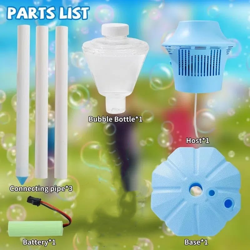 Automatic Bubble Maker with Adjustable Stand and Rotating Wand, 20,000 Bubbles Per Minute