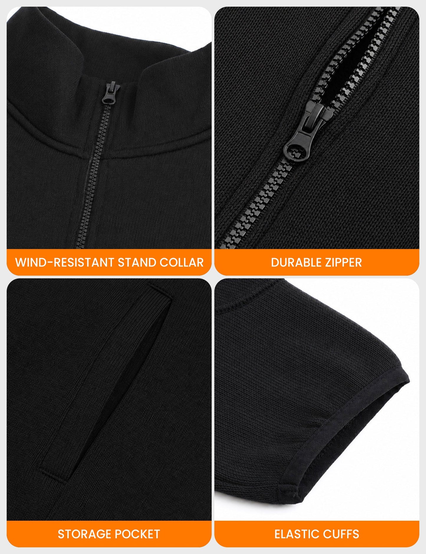 Heated Fleece Jacket with Five Carbon Fiber Zones and Power Bank Compatibility
