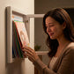 Rotating Artwork Display Frame with Magnetic Latch and 150-Sheet Storage