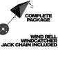 Triangular Wind Bell with Compass Windcatcher and Three Tone Design, 20 Inch