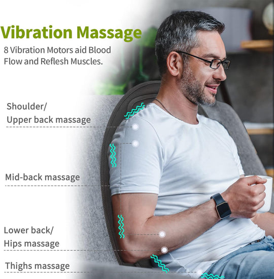 Massage Cushion Pad for Chair and Car Seat with Heat