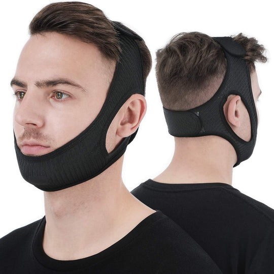 Anti Snoring Chin Strap for Sleep Apnea, Adjustable Elastic Sleep Support