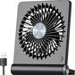 Small Desk Fan, Ultra Quiet USB Fan with 3 Speed Levels and 220° Pivoting Head