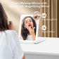 Portable Makeup Mirror with Dual Magnification and Adjustable LED Light, 7x5 Inch