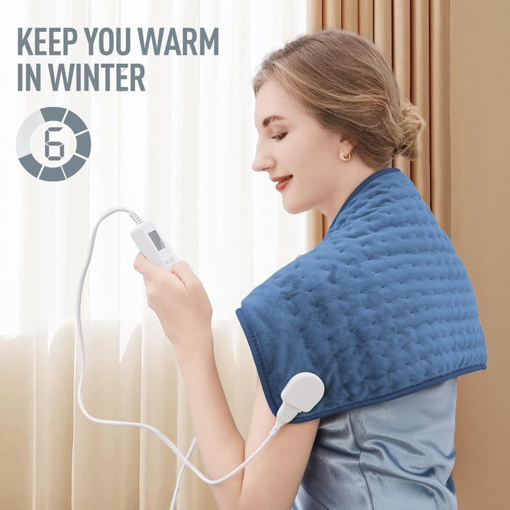 Electric Heating Pad for Back Pain Relief with Massaging Heat