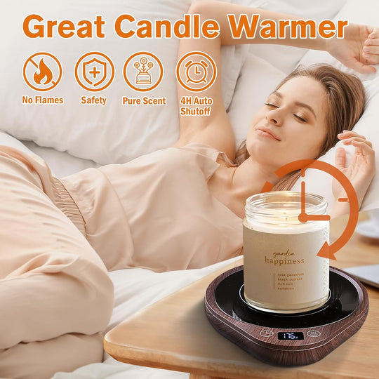 Coffee Mug Warmer Set with Adjustable Temperature and Auto Shut-Off