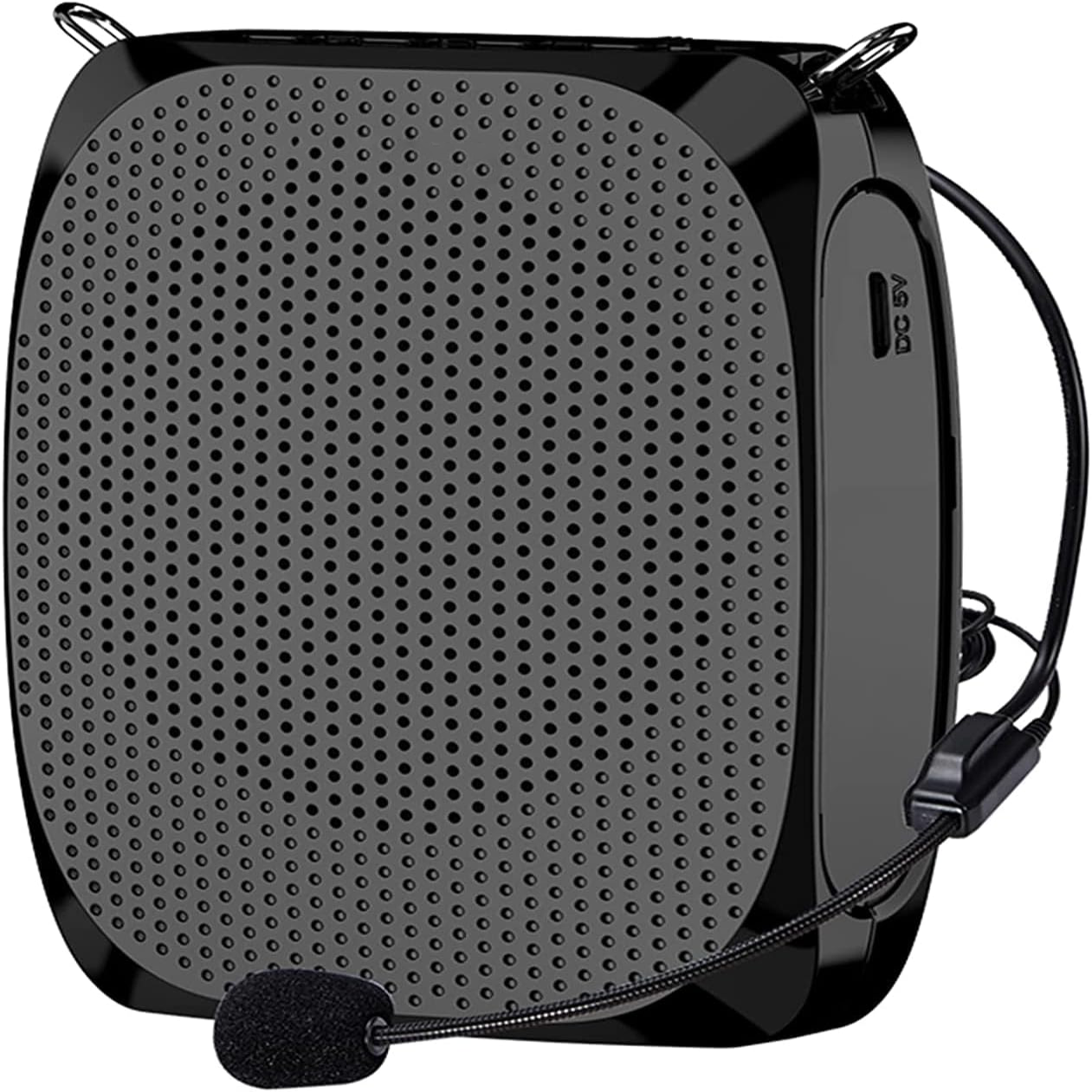 Wearable Voice Amplifier with Gooseneck Microphone and Noise Reduction, 10W Speaker