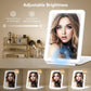 Portable Makeup Mirror with Dual Magnification and Adjustable LED Light, 7x5 Inch