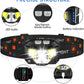 Rechargeable LED Headlamp with Motion Sensor and 1200 Lumen Output, Water Resistant 2-Pack