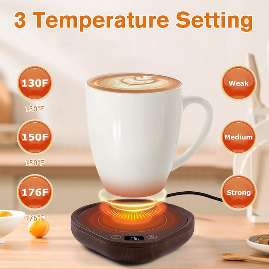 Coffee Mug Warmer Set with Adjustable Temperature and Auto Shut-Off