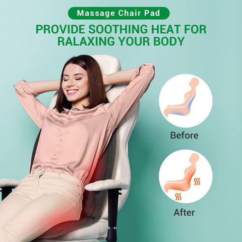 Massage Cushion Pad for Chair and Car Seat with Heat