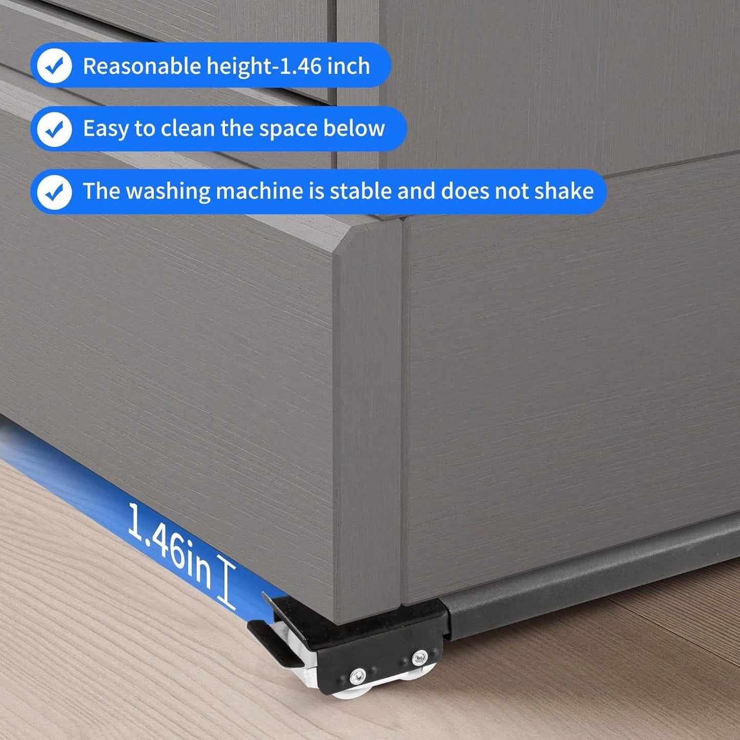 Appliance Moving Dolly with Dual Brake Locks and Vibration Pads, 661lb Capacity