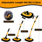 Telescopic Car Wash Brush with Rotating Head and Microfiber Chenille Bristles, Extends 19.69-40.16 inches