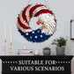sjbackyard Eagle Wreath Patriotic Wooden Door Sign