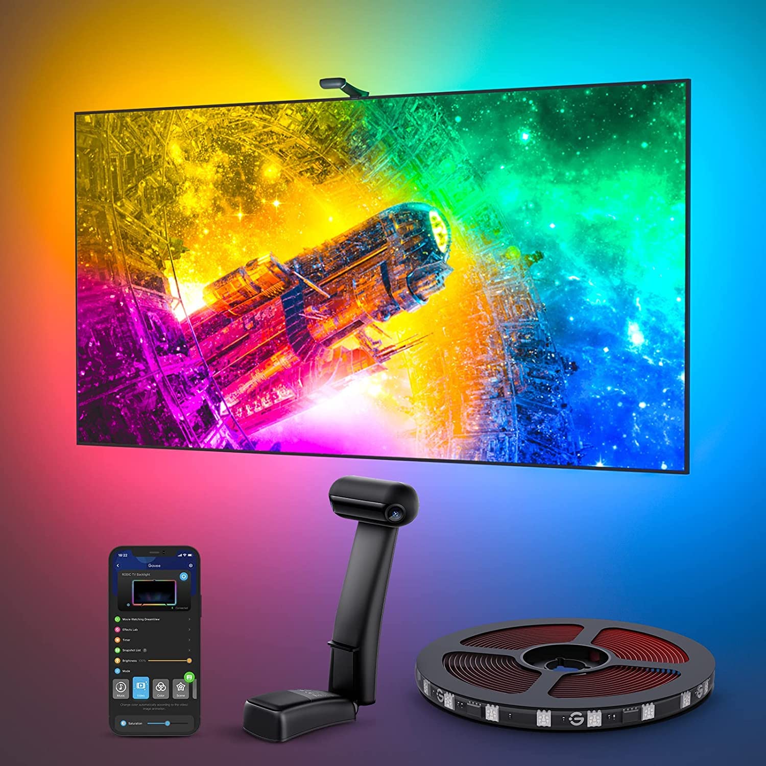 Led Backlight With Camera Method LED TV Backlight with Dual Edge Cameras and RGBIC Multi-Zone LEDs, 21f