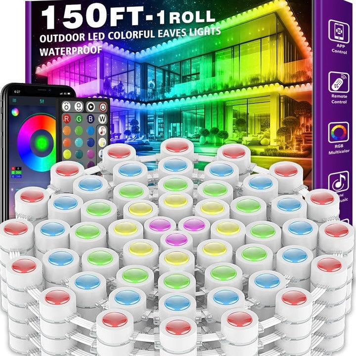 Permanent Outdoor Lights RGB LED System with Bluetooth App Control