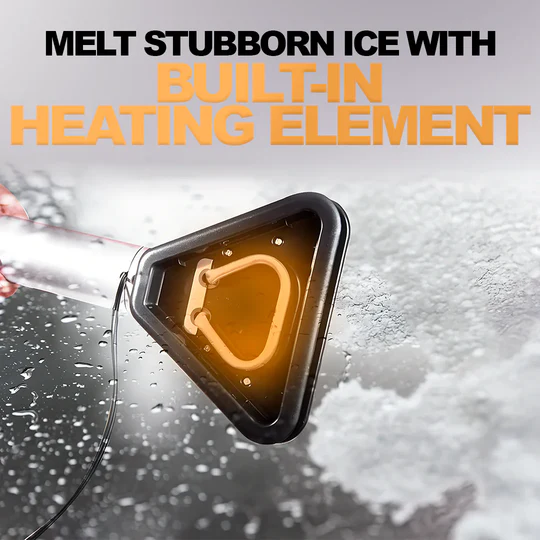 Windshield Ice Scraper with Heating Element and LED Light, 14ft Cord