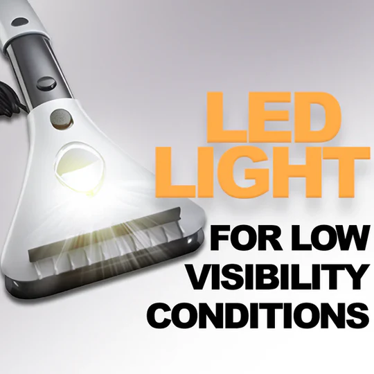Windshield Ice Scraper with Heating Element and LED Light, 14ft Cord