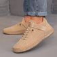 Women's Color Matching Fashion Leather Outdoor Casual Boots