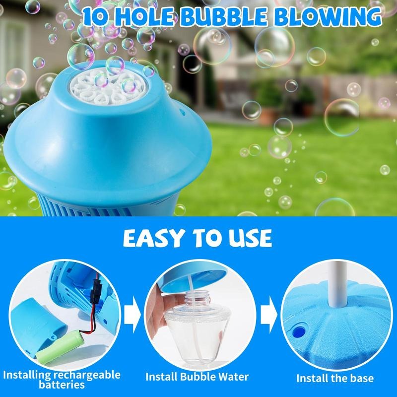 Automatic Bubble Maker with Adjustable Stand and Rotating Wand, 20,000 Bubbles Per Minute