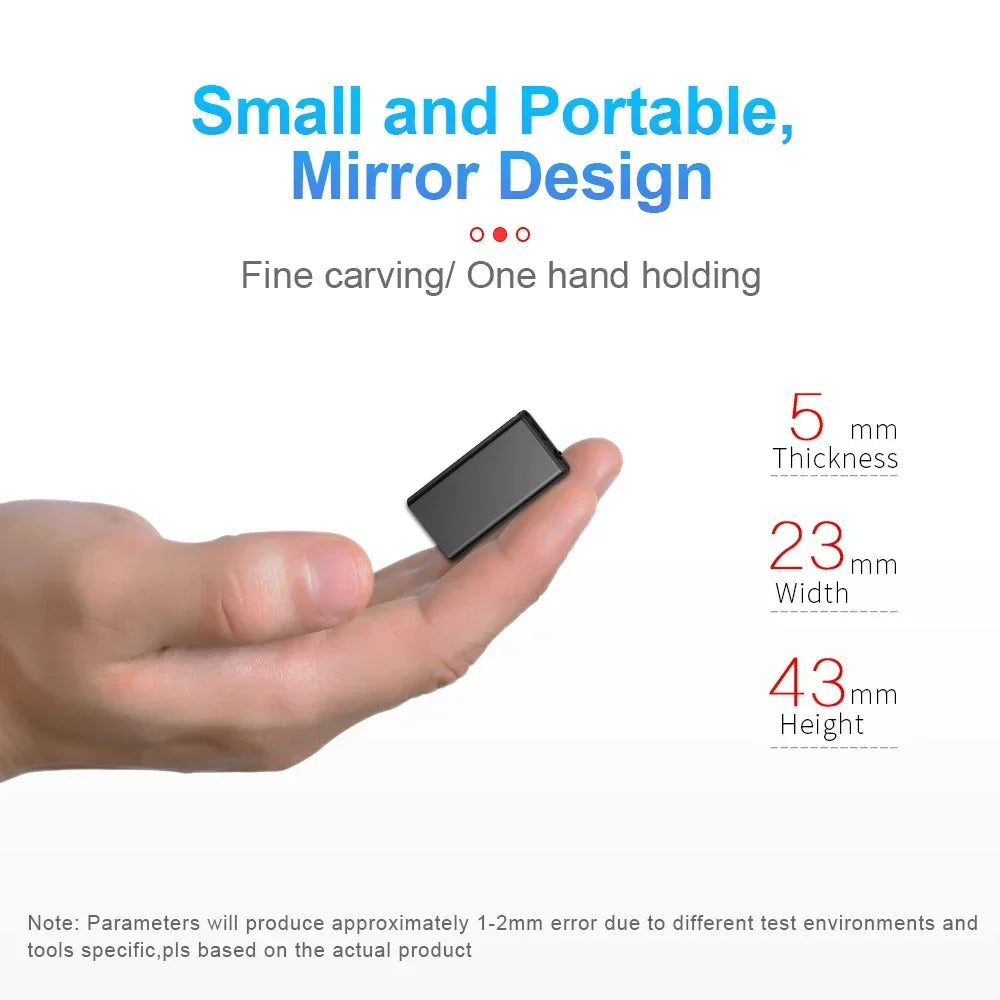Voice Activated Audio Recorder with 8GB Storage and Magnetic Mount