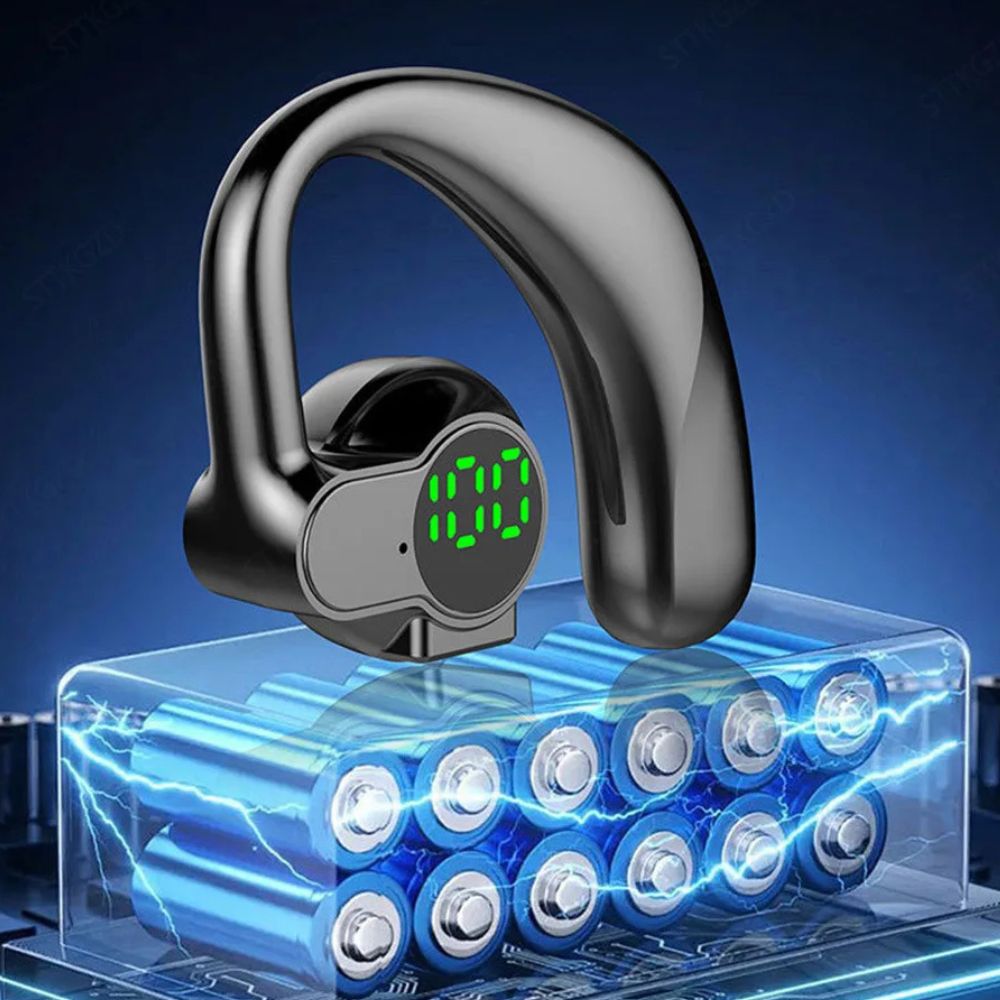 Open Ear Headphones with Air Conduction and Touch Control, 20-Hour Battery