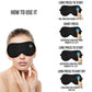 Heated Eye Mask with Rechargeable Battery and Gentle Vibration, Removable Silk Cover