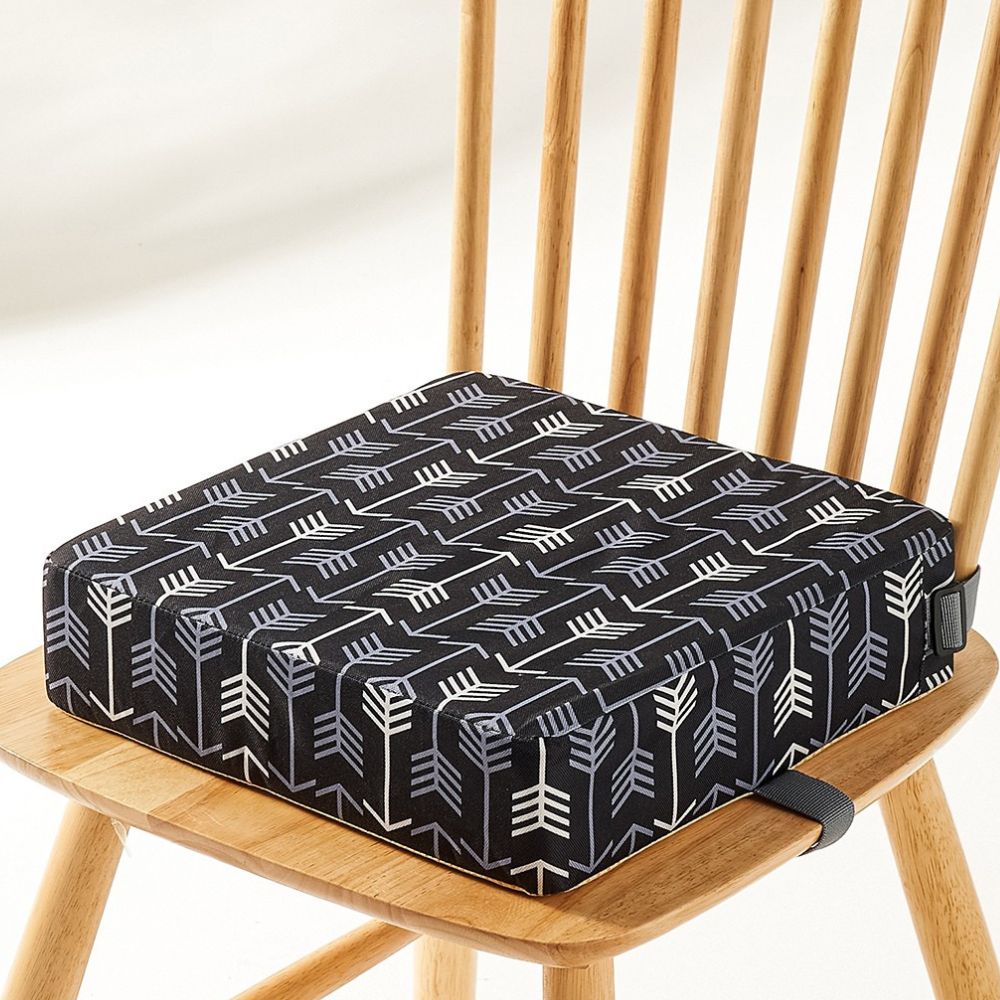 Travel Booster Seat with Adjustable Height and Foldable Design for Dining, Washable Cover