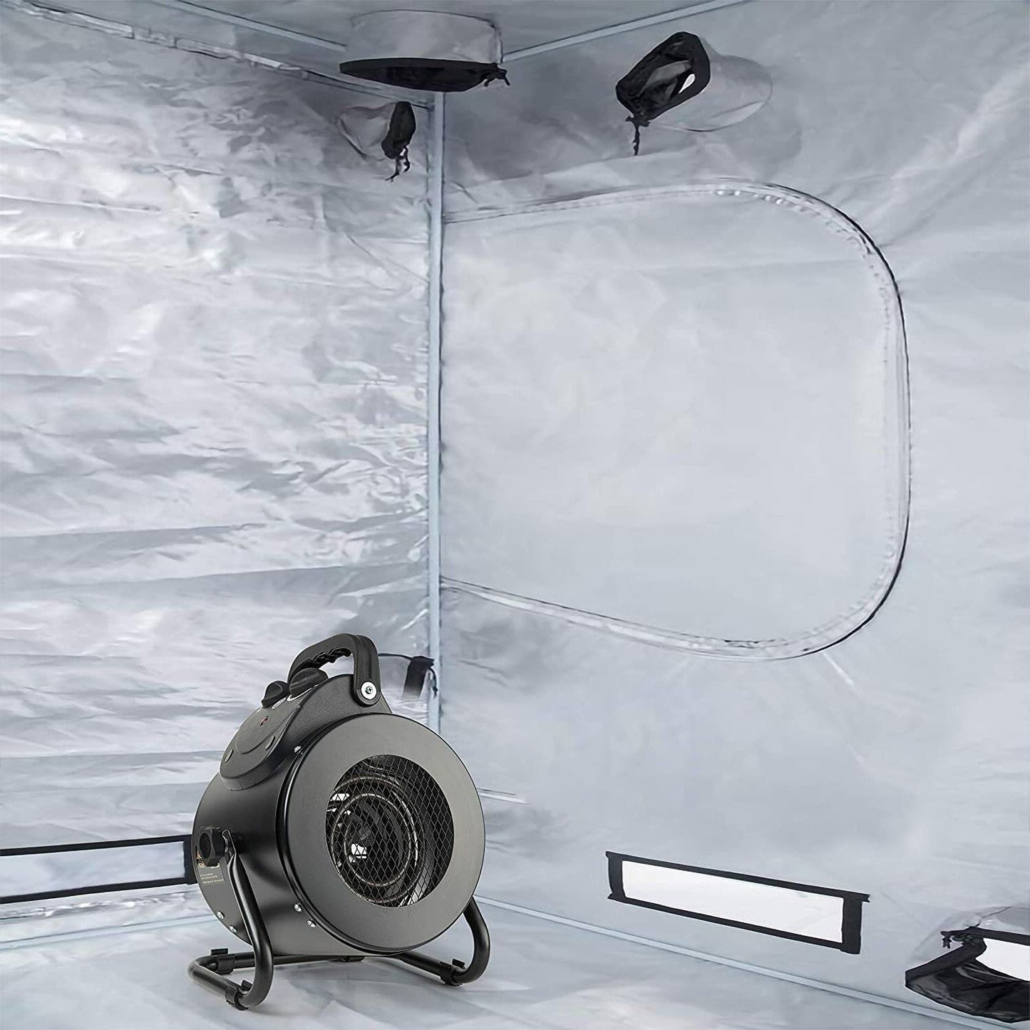 Space Heater for Greenhouse with Splash Resistance and Analog Thermostat, 1500W