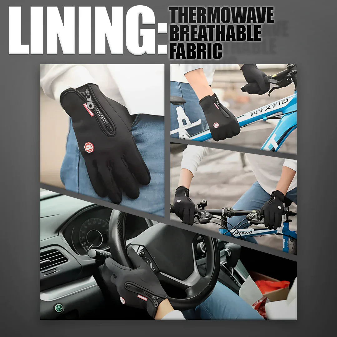 Insulated Winter Gloves with Waterproof Membrane and Touchscreen Tips, Anti-Slip Palm