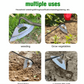 Steel Garden Hoe with Sharp Cutting Edges and Non-Slip Handle, Extension Rod Compatible
