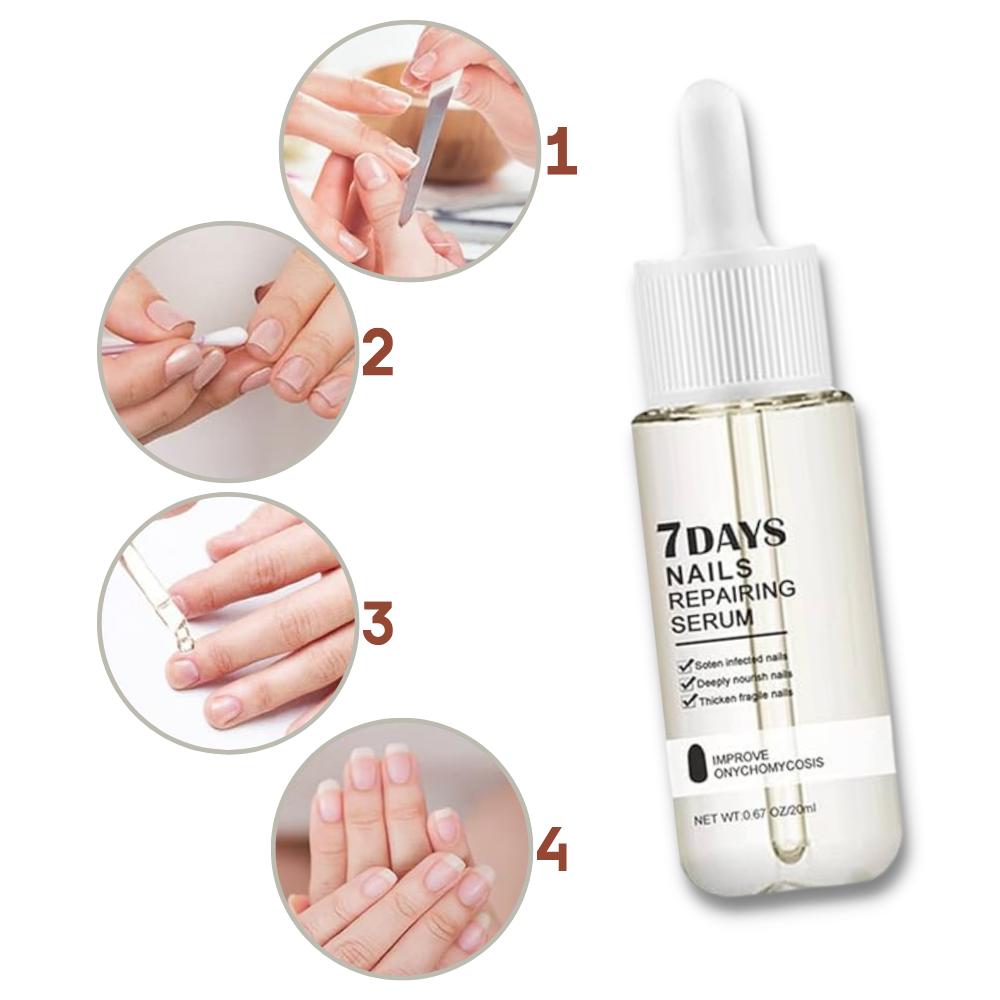 Nail Repair Serum with Brush Applicator and Glycerin, 20ml Bottle