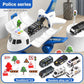 Airplane Playset with Friction-Powered Plane and Sound Module for Ages 3-12, 20 Pieces