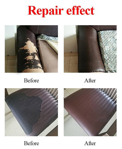 Self-Adhesive Leather Repair Patch, Cuttable PU Leather Sofa Refinisher (19.7 x 53.9 Inches)