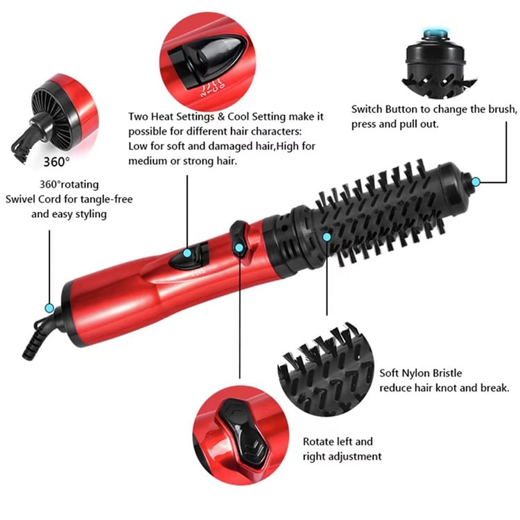 3-in-1 Rotating Hot Air-Hair Styler and Dryer marnetic