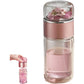 Glass Tea Infuser Bottle with Tilt Separation Filter and Double Wall Insulation