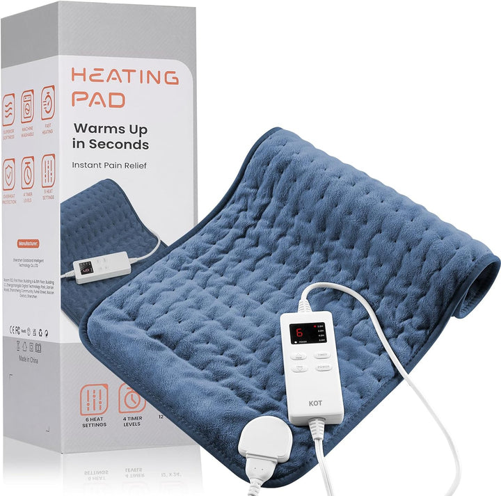 Electric Heating Pad for Back Pain Relief with Massaging Heat