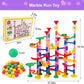 Marble Run Construction Set with 133 Pieces and Button Release Funnel