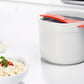 Microwave Rice Cooker with Locking Paddle and Colander, 2 Liter Capacity