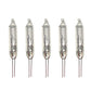 Mini Christmas Light Bulbs with Pinched Base and Clear Glass, 100 Count Pack