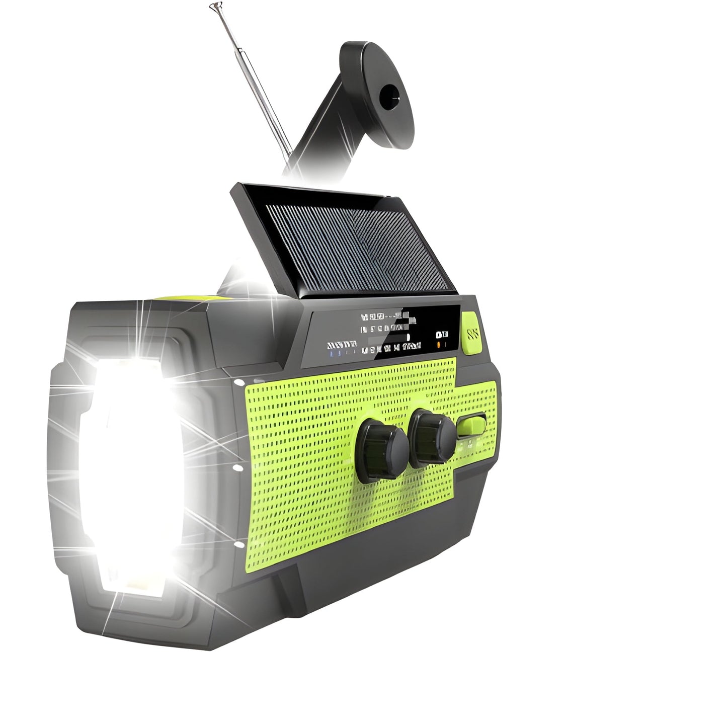 Weather Alert Radio with Hand Crank and Solar Charging, 4000mAh Battery