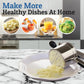 Stainless Steel Ricer with Silicone Grip Handles and 15oz Deep Basket