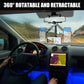 Phone Holder with 360 Degree Rotation and Four Jaw Grip for Rearview Mirror